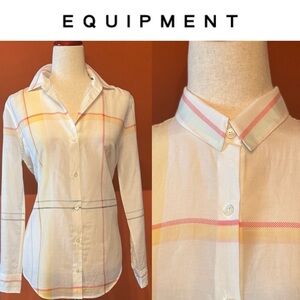 Equipment Plaid Button-Up Shirt